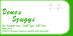 denes szugyi business card